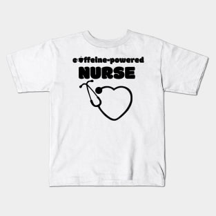Nursing Student Caffeine Addict Coffee Lover Practicum Funny Nursing Life Kids T-Shirt